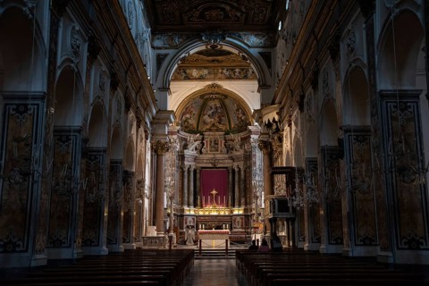 AMALFI, ITALY, APRIL 31 2022, Presbytery of the St. Andrew cathedral in Amalfi, Italy
