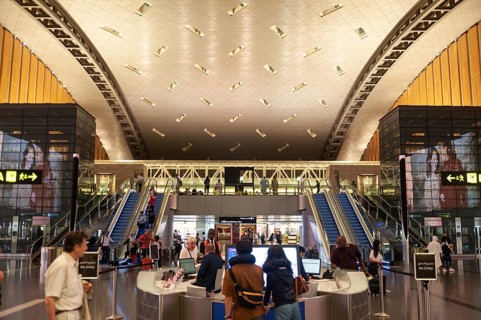 27.06.2019, Doha, Qatar, Interior view of the new Hamad International Airport