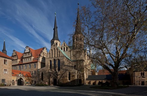 West view, left castle west wing, St., Sankt, Saint