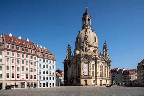 Dresden, Neumarkt with rebuilt Church of Our Lady