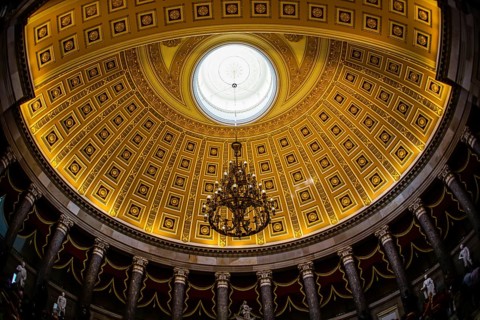 United States Capitol ceiling painting of the (United States Capitol). Shooting Location: