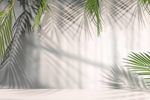 Minimal abstract background for cosmetic products presentation, Premium empty podium with shadows