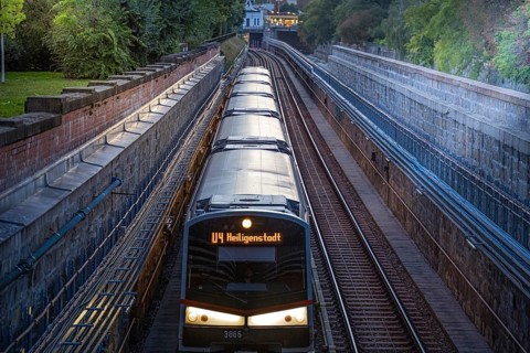 Tramway, underground to Heiligenstadt, Vienna, Austria