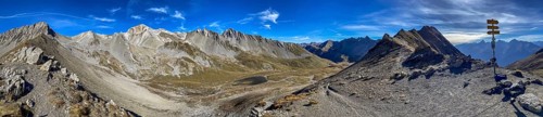 Panorama, Furcletta pass, Alvaneu, Grisons, Switzerland