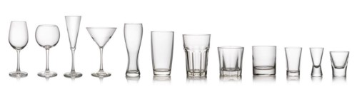 Glass of drinking isolated on a white background