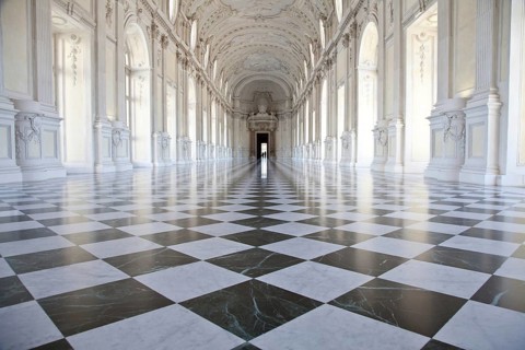 View of Galleria di Diana in Venaria Royal Palace, close to Torino, Piemonte region