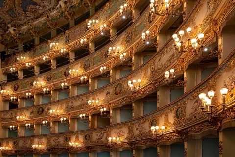 Interior view, theatre, Teatro La Fenice, Venice, Veneto, Italy