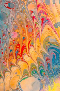Traditional Ottoman Turkish marbling art patterns as abstract background