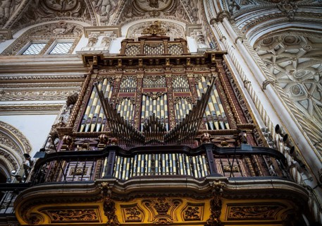Detail of a 2 century old organ in a Spanish Catholic Church