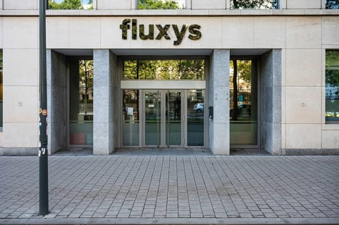 Brussels Old Town, Brussels Capital Region, Belgium, 09 11 2022, Facade of the Fluxys energy
