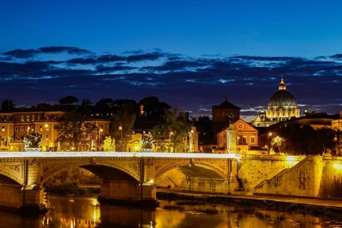 Rome, Italy - June 11, 2012: The eternal city of Rome, Roman streets and buildings, modern and