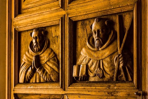 Relief on the door of the cloister, church of the convent of the Merced, Ultrabarroco guatemalteco,