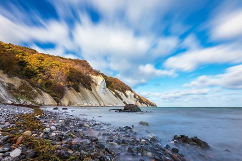 Baltic Sea coast on the island of Mön in Denmark