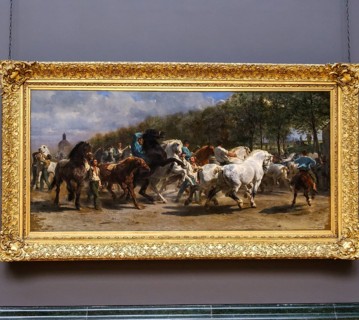 Rosa Bonheur, The Horse Fair, 1855, oil on canvas, National Gallery, London, England, Great Britain
