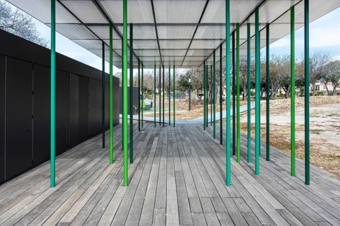 Paphos, Paphos District, Cyprus, March 23, 2023, Contemporary construction for the visitors of the