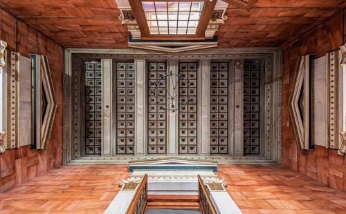 Athens Old Town, Attica, Greece, 12 28 2019 Interior of the Greek National Academy in neo classical