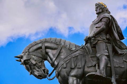 King Matthias Corvin Statue in Cluj-Napoca, Romania Cluj-Napoca, Romania