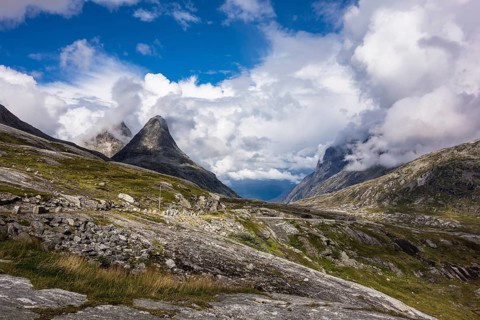 Landscape with mountains in Norway