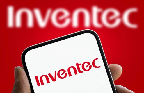 inventec logo is displayed on smartphone. Inventec is a Taiwanese ODM specializing in notebooks,