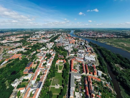 Cityscape photo of Frankfurt Oder, Germany on Poland border