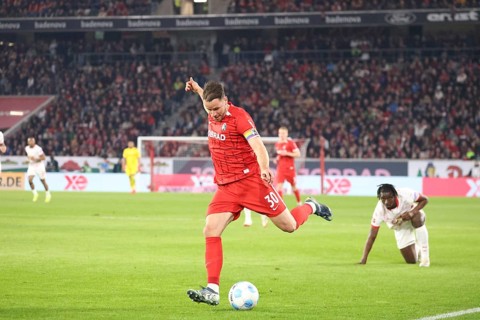 Christian Günter (SC Freiburg) at the match of the 1st FBL: 24-25: 25th Sptg. SC Freiburg - RB