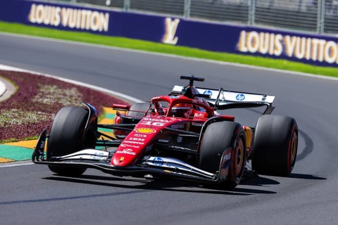 MELBOURNE, AUSTRALIA - MARCH 14: Charles Leclerc of Monaco drives the Scuderia Ferrari HP SF-25