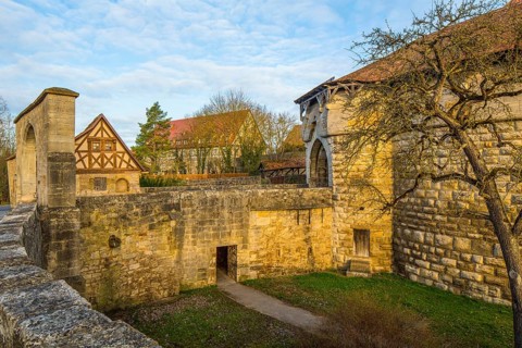 Spitalbastion or Spitalbastei, Rothenburg ob der Tauber, district of Ansbach, Middle Franconia,