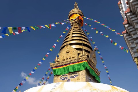 Swayambhunath, Swayambhu Mahachaitya, sometimes called the Monkey Temple, the Swayambhu stupa, one