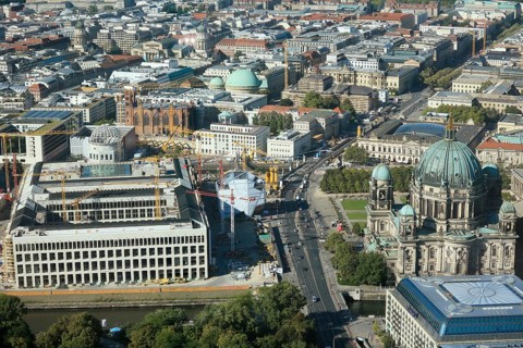 Construction site Berlin Palace Humboldt Forum, Berlin Cathedral