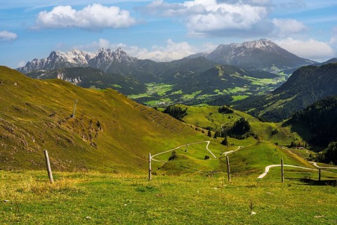 View from the Kitzbüheler Horn in Austria