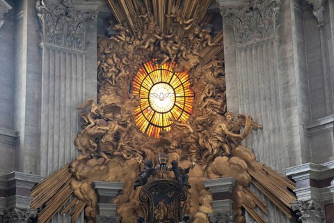 Bernini's Cathedra Petri and Gloria, St Peter's Basilica, Rome, Italy Rome, Italy