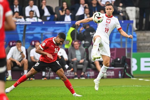BERLIN, GERMANY - JUNE 21, 2024: Euro 2024 Groupe D match Poland vs Austria 1:3. In action Phillipp