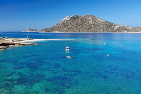Agios Pavlos beach of Amorgos island in Cyclades, Greece
