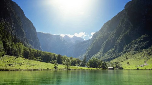 An image of the beautiful Koenigssee in Bavaria Germany