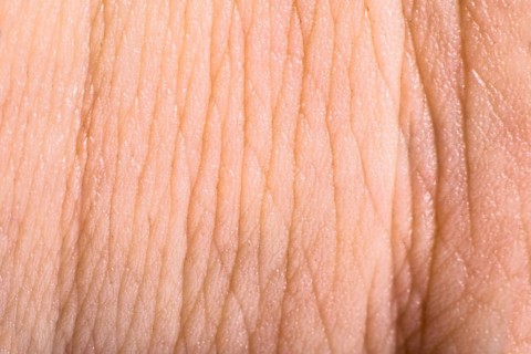 Schließ die menschliche Haut. Macro Epidermis