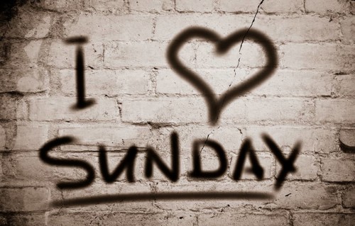 I Love Sunday Concept