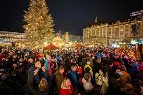 The Dresden Striezelmarkt is a Christmas market in Dresden. It has been held in Advent since 1434,