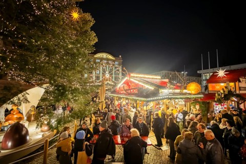 The Dresden Striezelmarkt is a Christmas market in Dresden. It has been held in Advent since 1434,