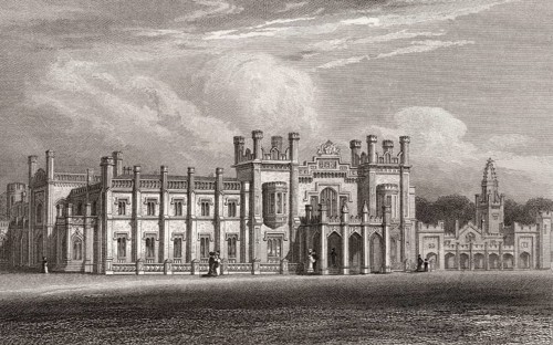 Abercairny Castle, Perth and Kinross, 19th century, from Modern Athens by Th. H. Shepherd