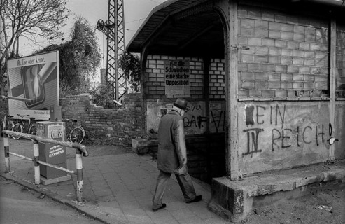 Germany, Merseburg, 15.01.1992, subway, advertising, cigarettes, party advertising, a fourth Reich