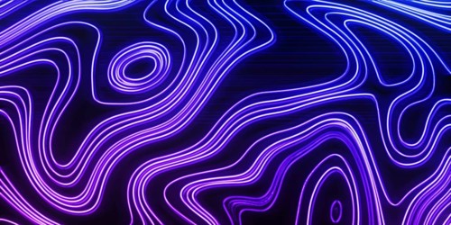 Neon Glow blue and purple lines on a dark background, Cyberpunk background