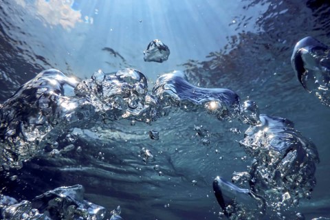 Underwater Bubbles Sunlight, Underwater background Bubbles Water Surface