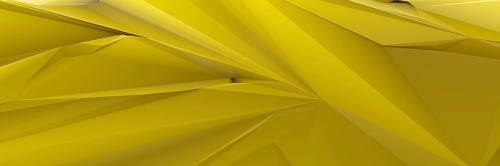 A yellow low poly background banner. 3D illustration