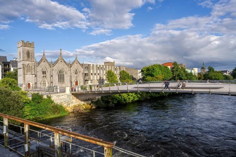 Deconsecrated Convent of Mercy Corrib River, Newtownsmith and Galway, Ireland, United Kingdom