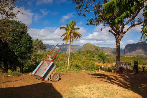 Famous Cuba farmland tobacco area, Valley de Vinales, Pinar del Rio, Cuba
