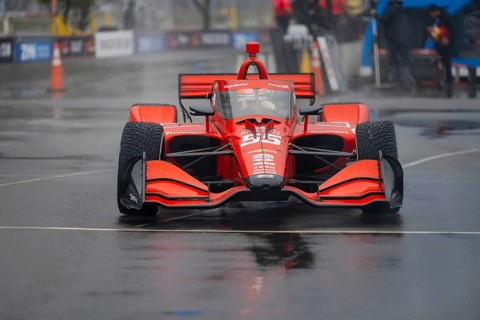 INDYCAR Series driver, BENJAMIN PEDERSEN (R) (55) of Copenhagen, Denmark, travels through the turns