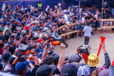 MAYDENA, AUSTRALIA - FEBRUARY 08: Atmosphere during the finals of Red Bull Hardline Tasmania on