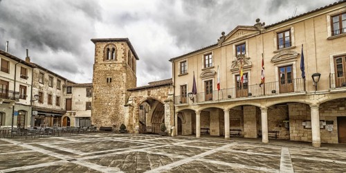 Church of San Juan Bautista and Cityhall, Oña Medieval Village, Las Merindades, Burgos, Castilla y