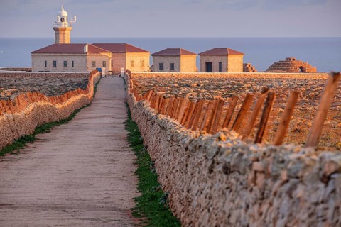 Punta Nati cape lighthouse, Ciutadella, Menorca, Balearic Islands, Spain