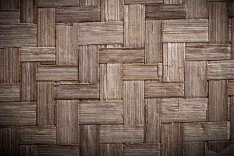 Wicker rowing textured table matting horizontal view